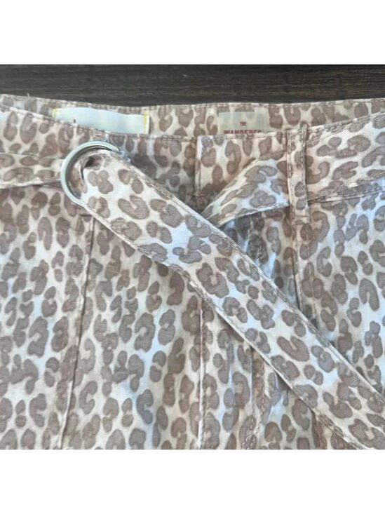 Anthropologie Pilcro Wanderer Cropped Utility Pants Leopard Animal Print 27 NWT - Picture 10 of 14